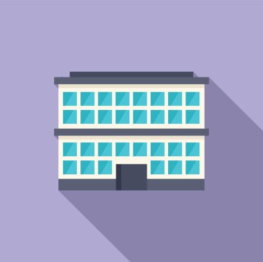 Geniş pencereli modern ofis binası, iş ve şehir ortamlarını temsil etmek için mükemmel.