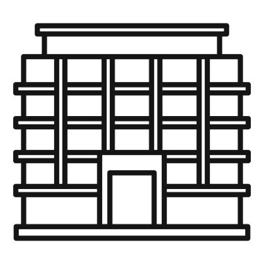 Modern bina cephesinde büyük pencereler ve belirgin bir giriş, ticari veya ofis alanı öneriyor