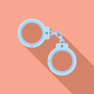 Bu çizim bir çift kelepçe gösteriyor, hukuk, adalet ve suç kavramlarını temsil ediyor.