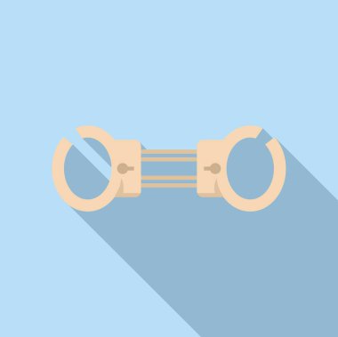 Metal kelepçeler kilit altında. Tutuklanma ve esaret kavramını gösteriyor.