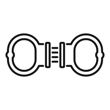 Karakoldaki olay yeri için polis kelepçesi taslak şeklinde.