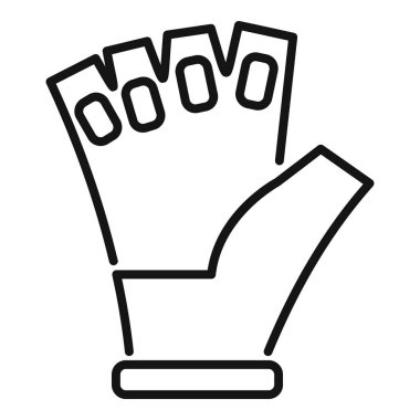 Parmak ve dört parmak gösteren parmaksız eldivenlerin ana simgesi