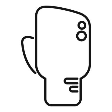 Sanal gerçekliğin geleceğini temsil eden algılayıcıları olan akıllı bir VR eldiveninin basit simgesi