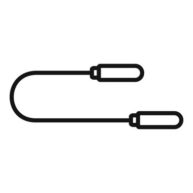 Basit bir ip atlama simgesi, egzersiz, spor ve sağlıklı bir yaşam tarzı gibi aktiviteler öneriyor.