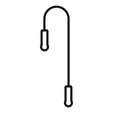 Kardiyo çalışması için basit bir ip atlama simgesi