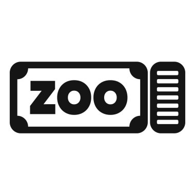 Hayvanat bahçesi biletinin basit bir simgesi.