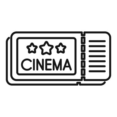 Bu ikon, üç yıldızlı bir film için sinema bileti.