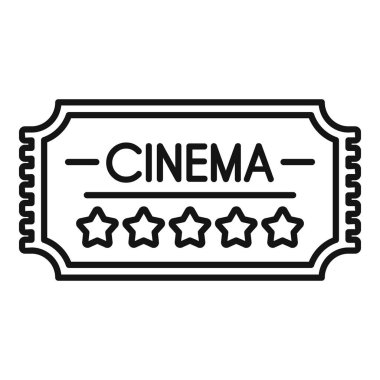 Sinema bileti beş yıldızlı müşteri memnuniyetini gösteriyor.