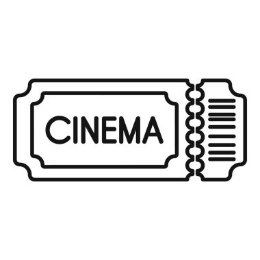 Siyah ve beyaz sinema bileti bir filme katılma konseptini temsil ediyor.