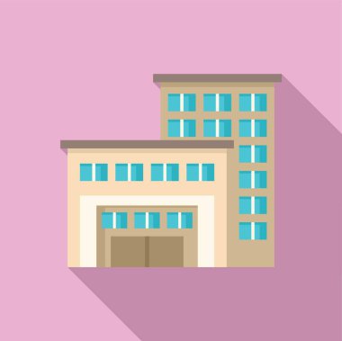 Modern itfaiye istasyonu kendine özgü mimari tasarımını sergiliyor. Büyük garaj kapıları ve uzun bir yapısı var.