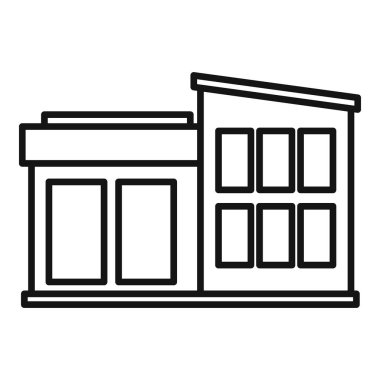 İş ve sanayiyi temsil eden modern ofis binası cephesi