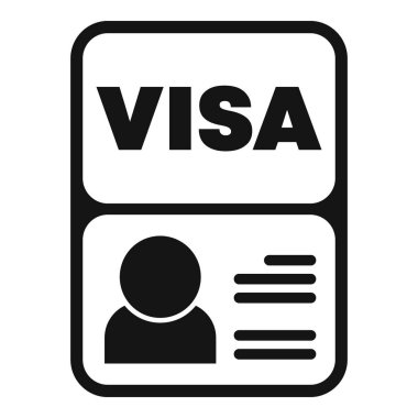 Uluslararası seyahat ve göç olanağı sağlayan basit bir vize belgesinin simgesi