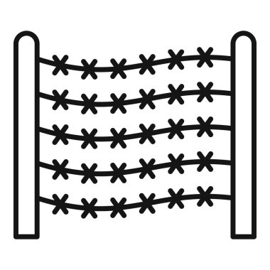 Dikenli teller geçilemez bir bariyer oluşturuyor. Yasak bölgeyi, tehlikeyi ve güvenliği simgeliyor.