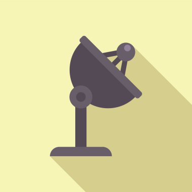 Büyük uydu antenleri sarı arka planda sinyal arıyor.