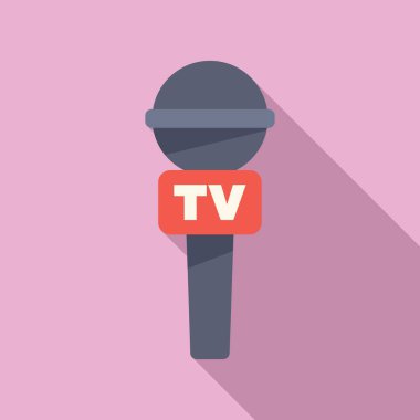 Mikrofon televizyon için son dakika haberi yayınlıyor.