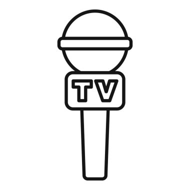 Klasik mikrofon bir televizyon programı için ses kaydı yapıyor