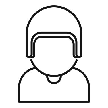 Bu simge, iş güvenliğinin altını çizerek, sert bir şapka takan bir inşaat işçisini temsil ediyor.