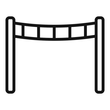 Bitiş çizgisinin basit bir simgesi, başarıyı, zaferi ve yarışmanın sonunu simgeliyor.