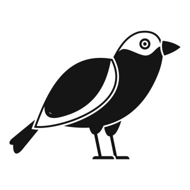 Büyük gözlü ve kısa gagalı küçük bir kuşun basit bir simgesi.