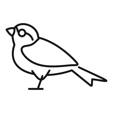 Dalda duran bir kuşun basit çizimi kuş gözlemciliğini ve doğayı çağrıştırıyor.