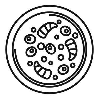 İspanyol deniz ürünleri paellasının hazırlandığı tabağın üst görünümü