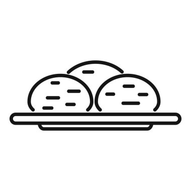 Bu ikon falafeli temsil ediyor, popüler bir ortadoğu yemeği, genellikle aperatif ya da sokak yemeği olarak servis edilir.