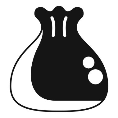 Buğulanmış baozi ekmeğinin siyah beyaz simgesi hamur pliselerini gösteriyor.