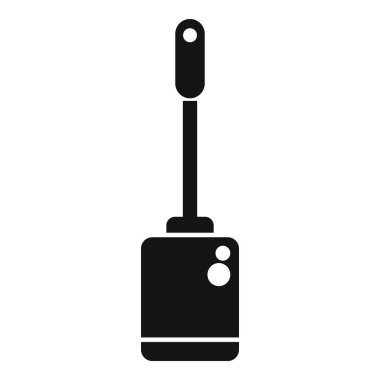 Tuvalet fırçasının basit bir simgesi. Banyo hijyenini korumak için yaygın bir temizlik aracı.