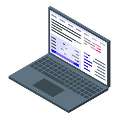 Yazılım geliştirme için ekranında programlama kodlarının satırlarını gösteren dizüstü bilgisayarı aç