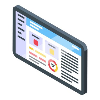 Çizelgeler, veri noktaları ve anahtar performans göstergelerinin yer aldığı bir tablet ekranda iş analizleri gösterildi