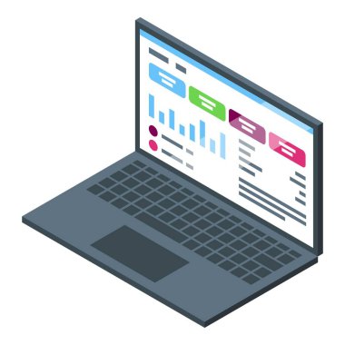 Dizüstü bilgisayarda çeşitli grafik ve grafikler gösteriliyor, finansal karar alma süreci için veri analizi öneriliyor