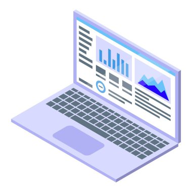 Çizelge ve grafikleri gösteren dizüstü bilgisayar, veri analizi ve finans piyasası eğilimlerini temsil ediyor