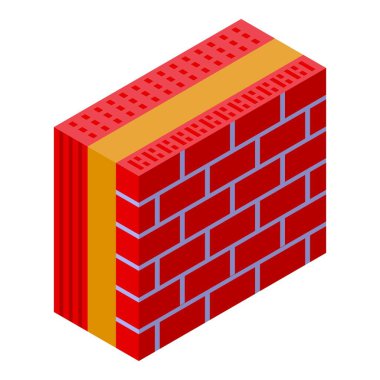 Tuğla duvar yalıtımı modern mimari yapı için enerji verimliliği inşa materyallerini gösteriyor