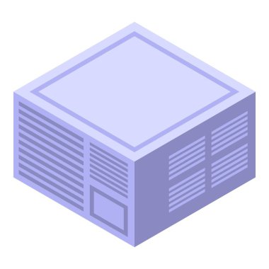 Konut alanları için verimli soğutma ve iklim kontrolü sağlayan modern bir klimanın Isometric çizimi