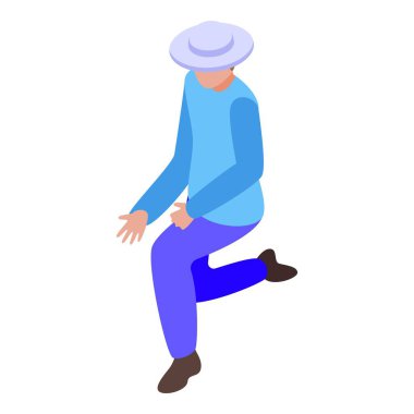 Bahçıvan diz çöküp bitkilerin izometrik çizimleriyle ilgileniyor.