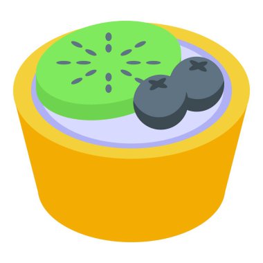 Taze kivi ve yaban mersinli kremalı yoğurt sağlıklı ve ferahlatıcı bir ziyafet yaratır.