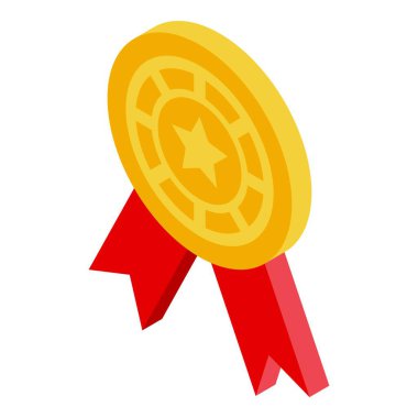 Kırmızı kurdeleli altın madalya, zafer ve başarıyı temsil ediyor.