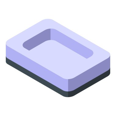 Temizlik süngeri içeren minimalist illüstrasyon, ev işleri, temizlik malzemeleri ve ev işleri ile ilgili projeler için ideal