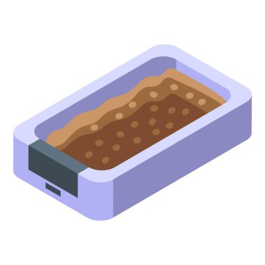 Kedi kumluğu evde sahibinin temizlik için bekliyor.