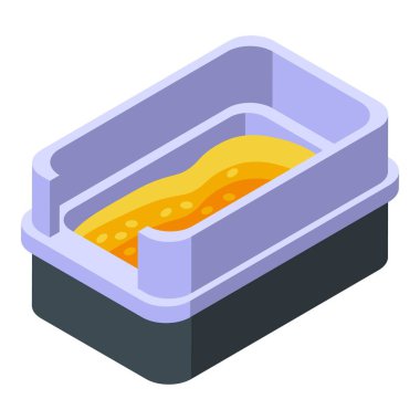 Kum dolu kedi kumluğu, kedilerin rahatlaması için belirlenmiş bir alan sağlıyor.