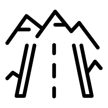 Uzun ve dolambaçlı yol bir dağ geçidinden geçiyor.