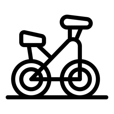 Bir denge bisikletinin basit bir simgesi. Yüzeyde duruyor. Çocukları temsil etmek için mükemmel.