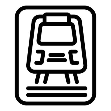 Modern bir ekspres trenin istasyona gelişinin simgesi.