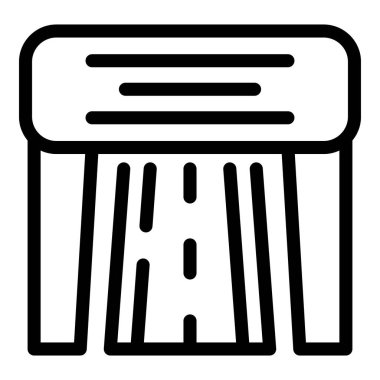 Köprünün altından geçen otoyol, altyapı ve inşaatı temsil ediyor.