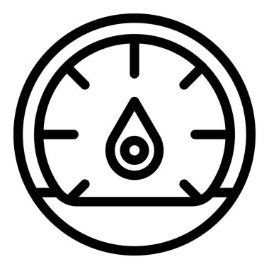 Yakıt göstergesinin basit çizgi simgesi neredeyse boş bir tankı gösteriyor