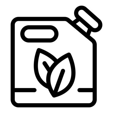 Çevre dostu yeşil enerji kaynağını temsil eden biyo-yakıt biyo-biyo-biyo-biyo-biyo-bidon çizimi