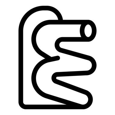 Su parkının kayan simgesinin basit siyah beyaz çizgisi simgesi