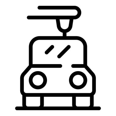 Sürücüsüz otonom araba simgesi gelecekteki ulaşımı gösteriyor