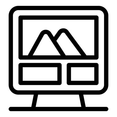 Web sitesi çevrimiçi bir resim galerisinde dağların bir resmini gösteriyor