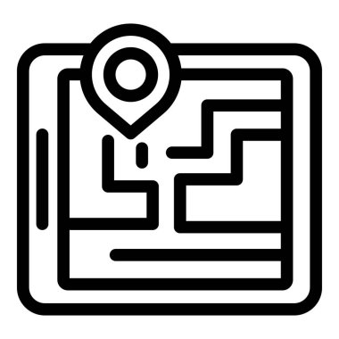 Konum broşu dijital haritadaki belirli bir konumu işaretliyor, bu da navigasyon için bir ilgi noktasını gösteriyor